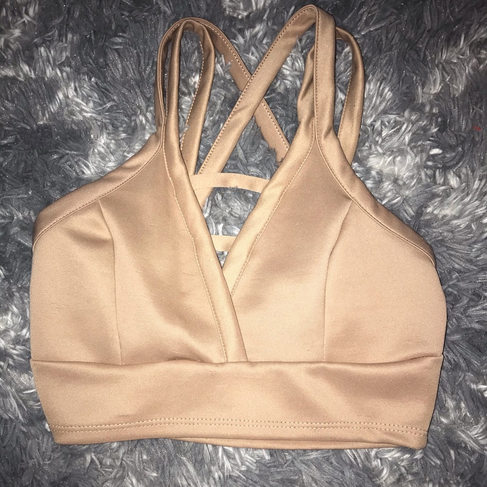 Brown crop top
